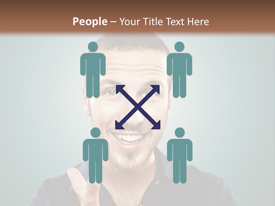 Shirt Finger Face PowerPoint Template