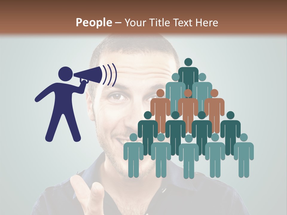 Shirt Finger Face PowerPoint Template