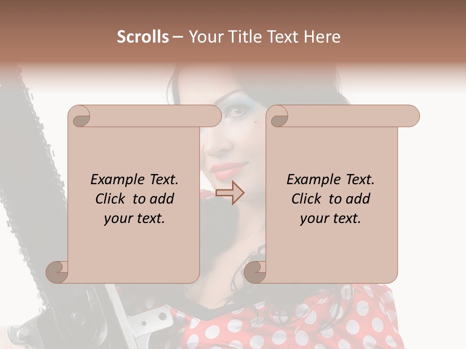 Portrait  Girl PowerPoint Template