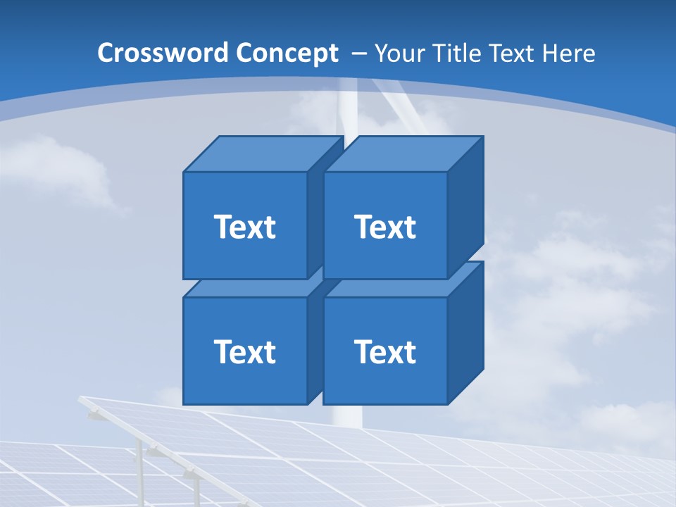 A Wind Turbine And Solar Panels In A Field PowerPoint Template
