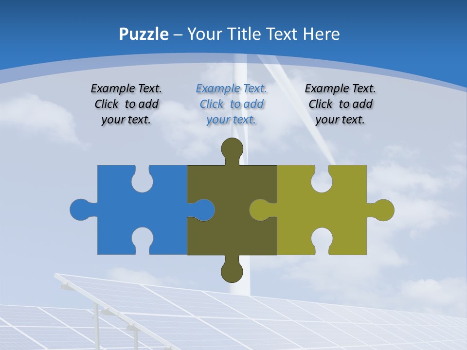 A Wind Turbine And Solar Panels In A Field PowerPoint Template