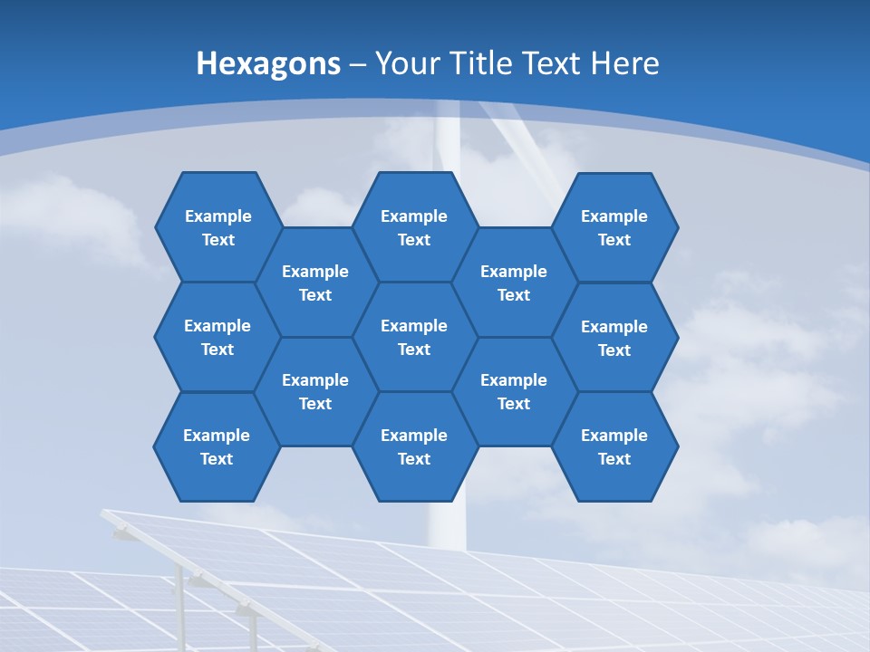 A Wind Turbine And Solar Panels In A Field PowerPoint Template