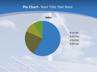 A Wind Turbine And Solar Panels In A Field PowerPoint Template