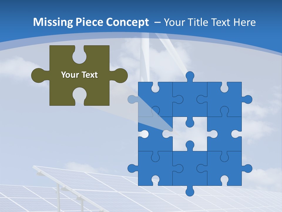 A Wind Turbine And Solar Panels In A Field PowerPoint Template