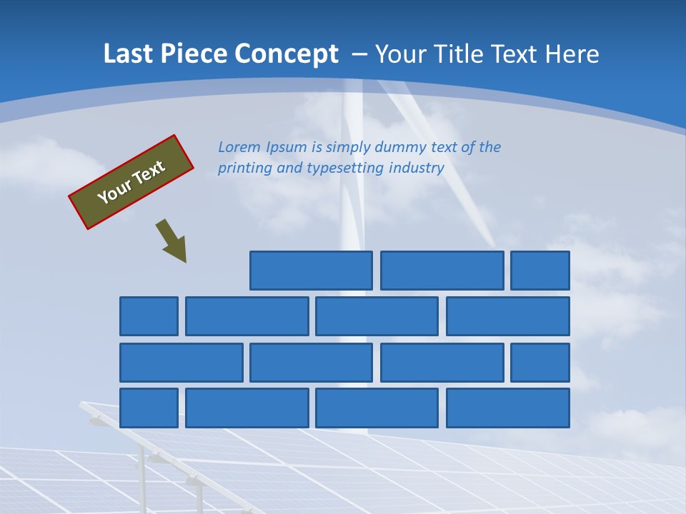 A Wind Turbine And Solar Panels In A Field PowerPoint Template
