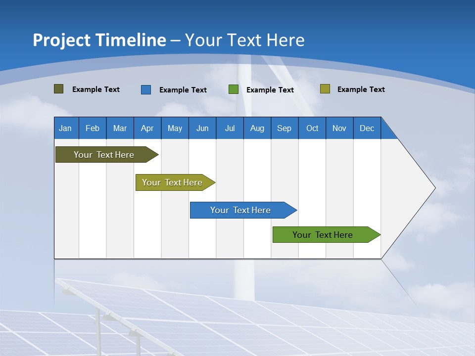 A Wind Turbine And Solar Panels In A Field PowerPoint Template