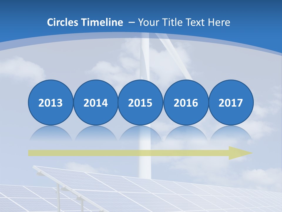 A Wind Turbine And Solar Panels In A Field PowerPoint Template