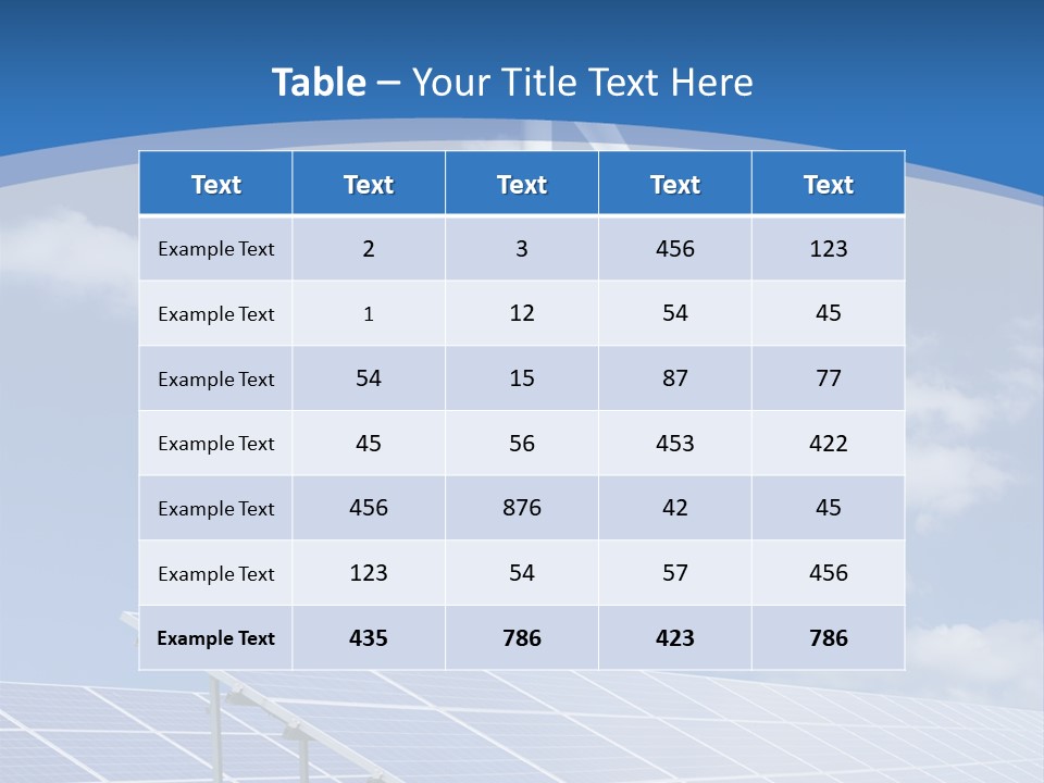 A Wind Turbine And Solar Panels In A Field PowerPoint Template