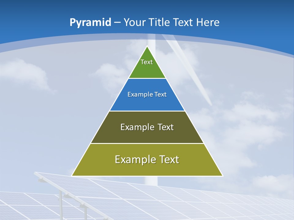 A Wind Turbine And Solar Panels In A Field PowerPoint Template