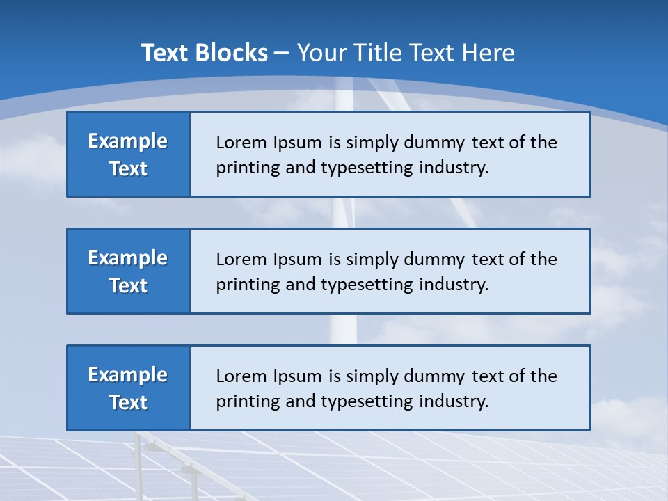 A Wind Turbine And Solar Panels In A Field PowerPoint Template
