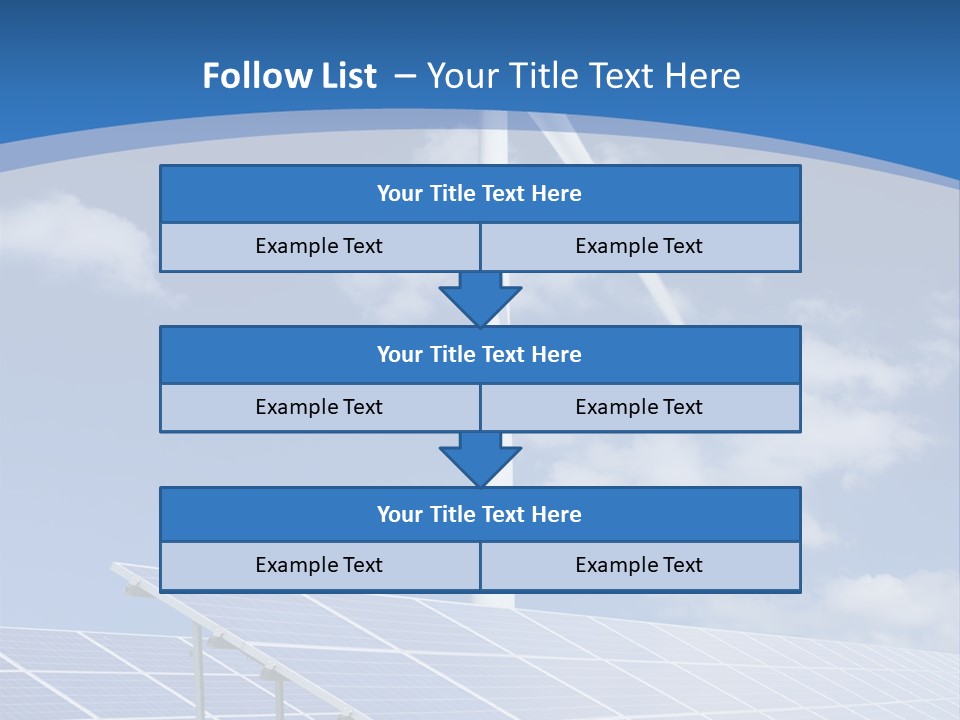A Wind Turbine And Solar Panels In A Field PowerPoint Template