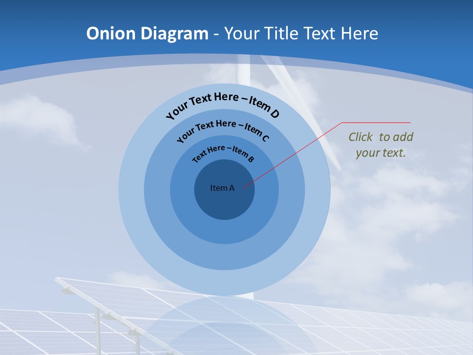 A Wind Turbine And Solar Panels In A Field PowerPoint Template