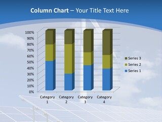 A Wind Turbine And Solar Panels In A Field PowerPoint Template