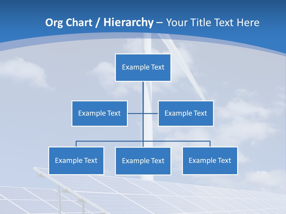 A Wind Turbine And Solar Panels In A Field PowerPoint Template