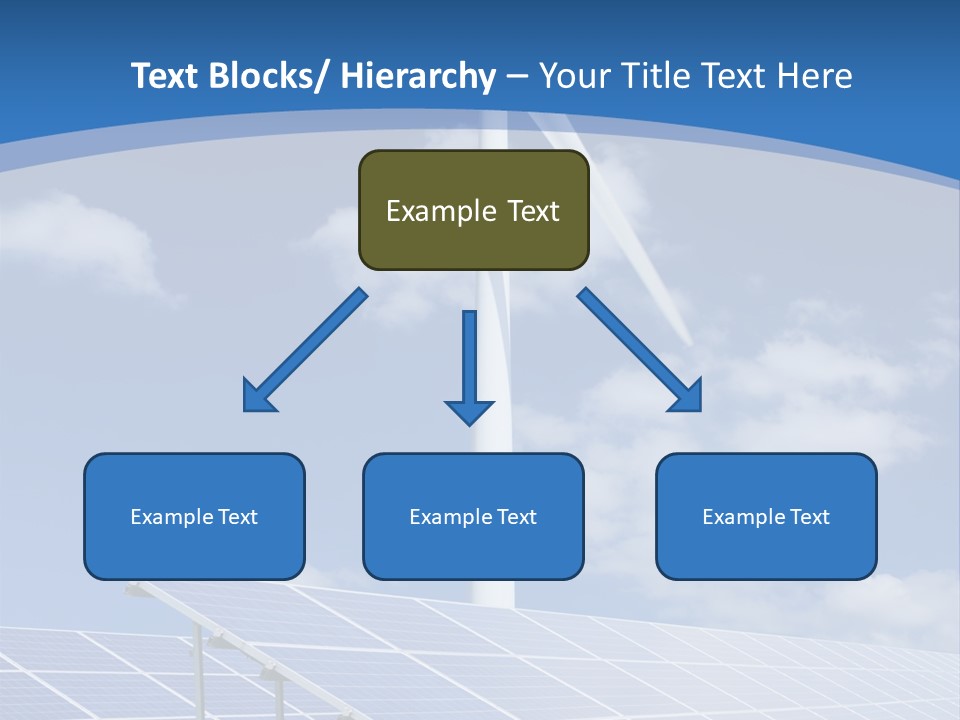 A Wind Turbine And Solar Panels In A Field PowerPoint Template