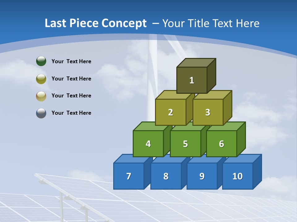 A Wind Turbine And Solar Panels In A Field PowerPoint Template