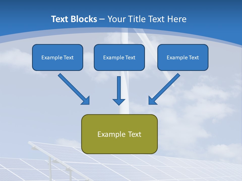 A Wind Turbine And Solar Panels In A Field PowerPoint Template