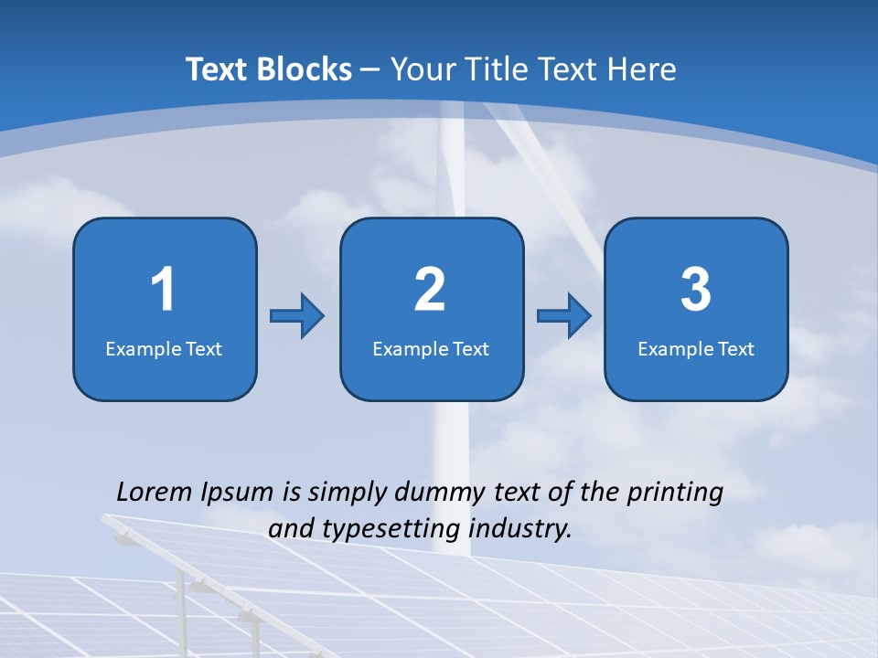 A Wind Turbine And Solar Panels In A Field PowerPoint Template