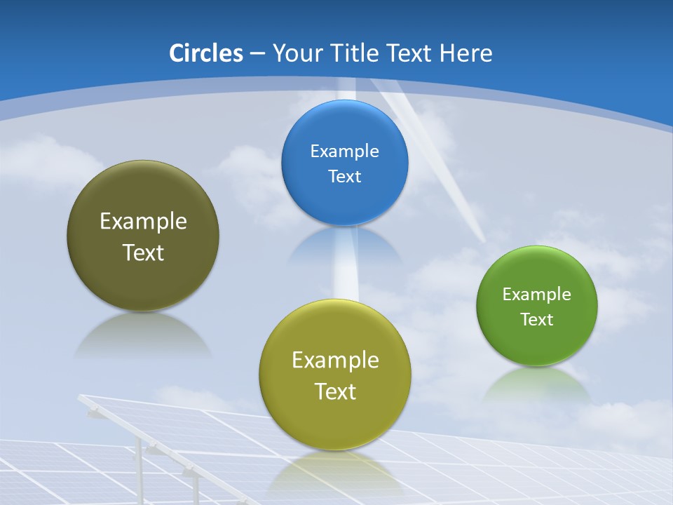 A Wind Turbine And Solar Panels In A Field PowerPoint Template
