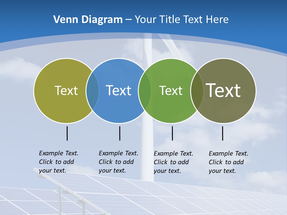 A Wind Turbine And Solar Panels In A Field PowerPoint Template