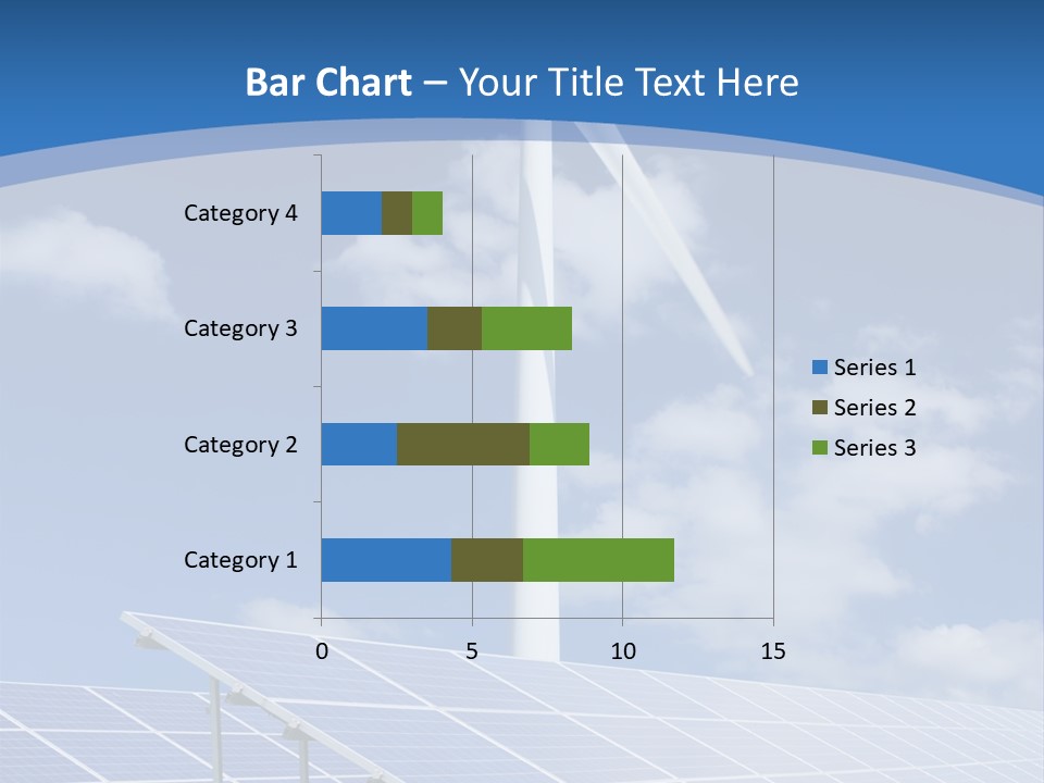 A Wind Turbine And Solar Panels In A Field PowerPoint Template