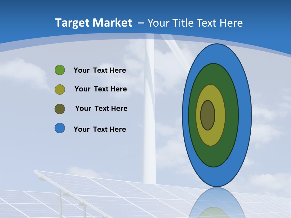 A Wind Turbine And Solar Panels In A Field PowerPoint Template