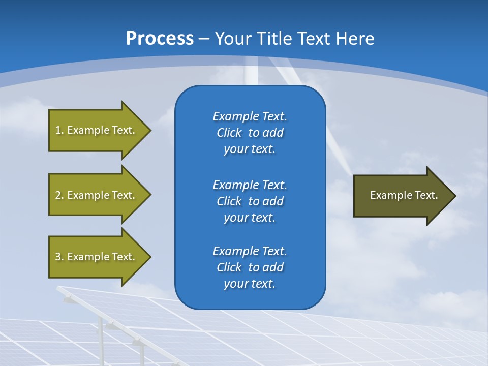 A Wind Turbine And Solar Panels In A Field PowerPoint Template