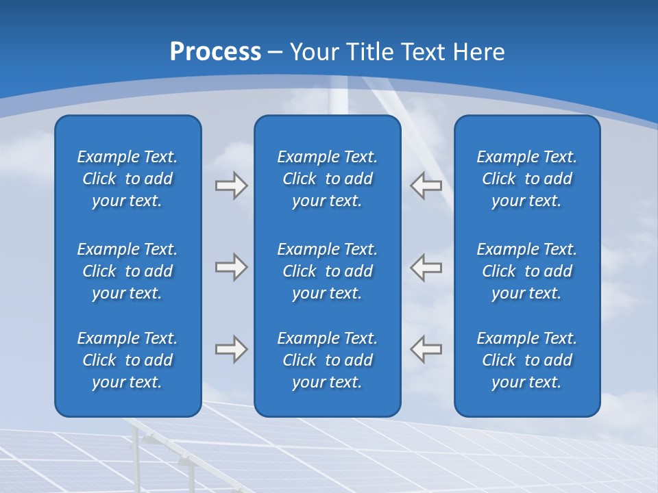 A Wind Turbine And Solar Panels In A Field PowerPoint Template