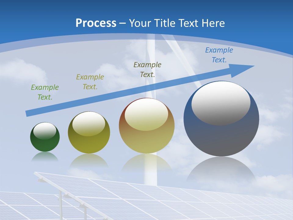 A Wind Turbine And Solar Panels In A Field PowerPoint Template