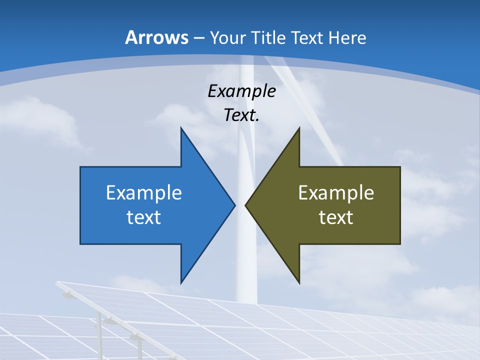A Wind Turbine And Solar Panels In A Field PowerPoint Template