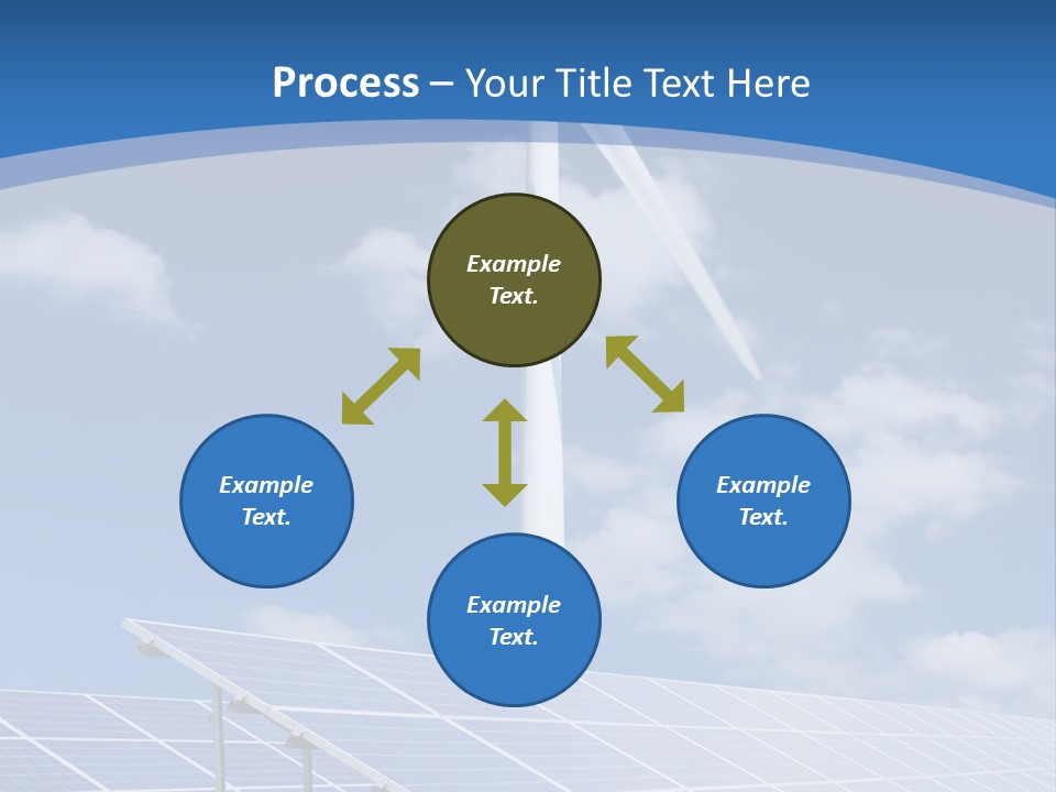 A Wind Turbine And Solar Panels In A Field PowerPoint Template