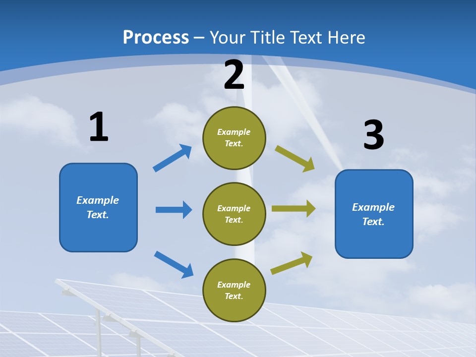 A Wind Turbine And Solar Panels In A Field PowerPoint Template
