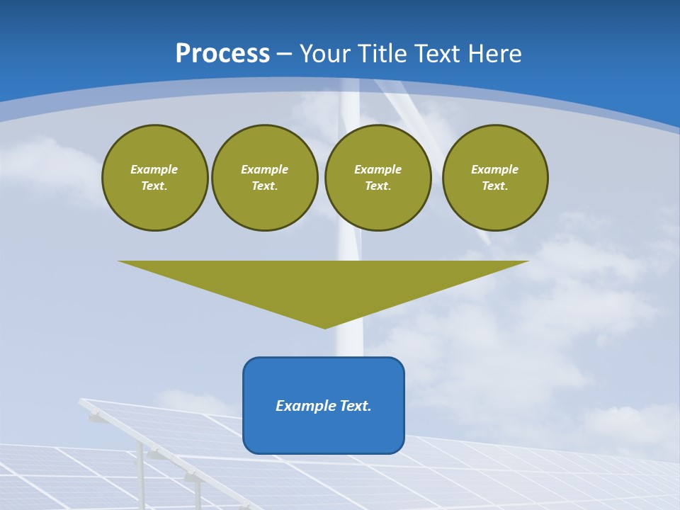 A Wind Turbine And Solar Panels In A Field PowerPoint Template