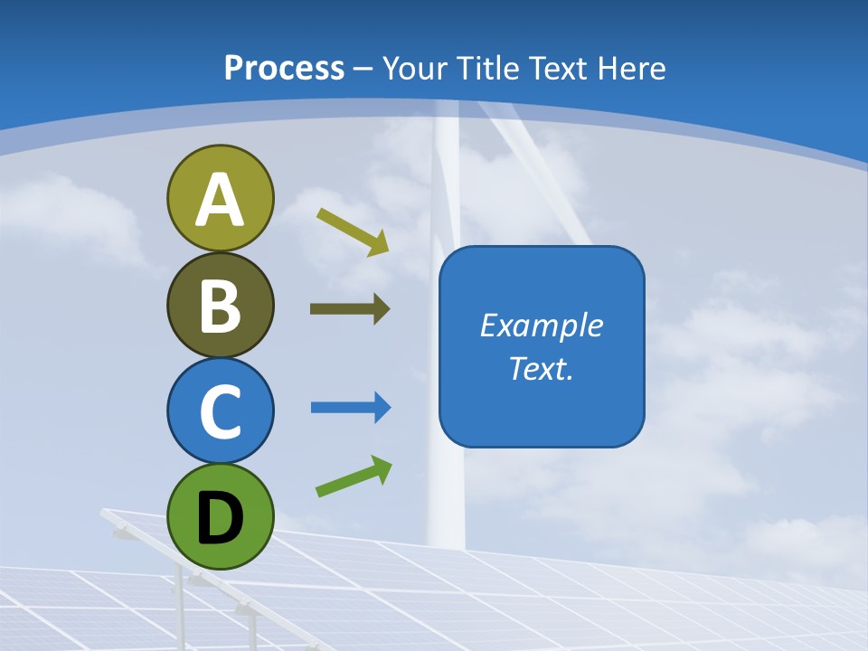 A Wind Turbine And Solar Panels In A Field PowerPoint Template