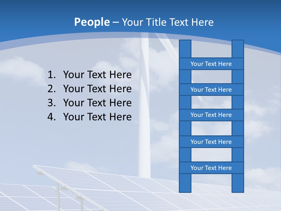 A Wind Turbine And Solar Panels In A Field PowerPoint Template