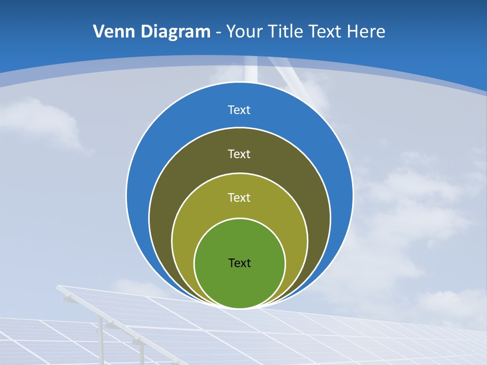 A Wind Turbine And Solar Panels In A Field PowerPoint Template