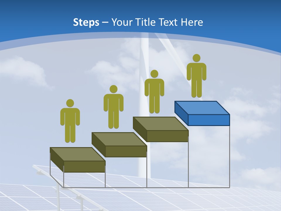 A Wind Turbine And Solar Panels In A Field PowerPoint Template