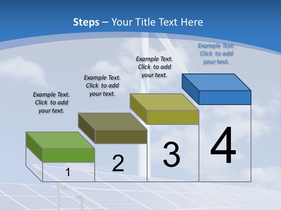 A Wind Turbine And Solar Panels In A Field PowerPoint Template