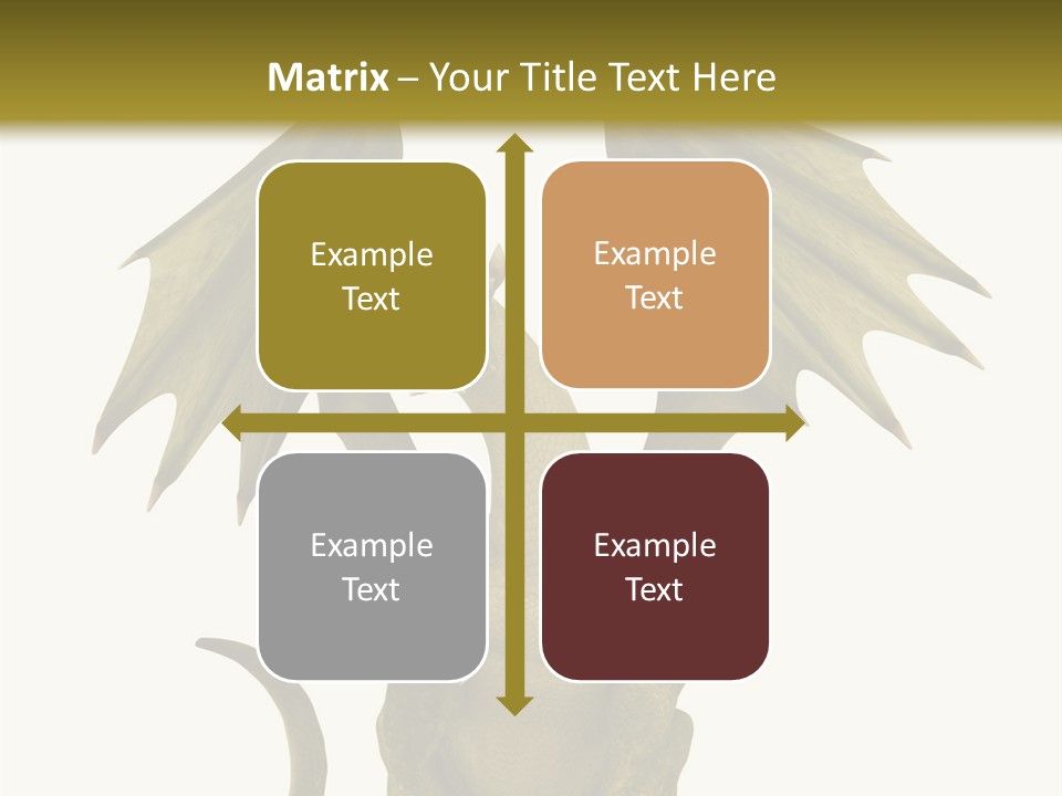 A Green Dragon Sitting On Top Of A White Background PowerPoint Template