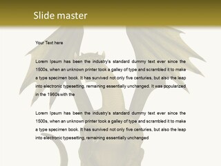A Green Dragon Sitting On Top Of A White Background PowerPoint Template