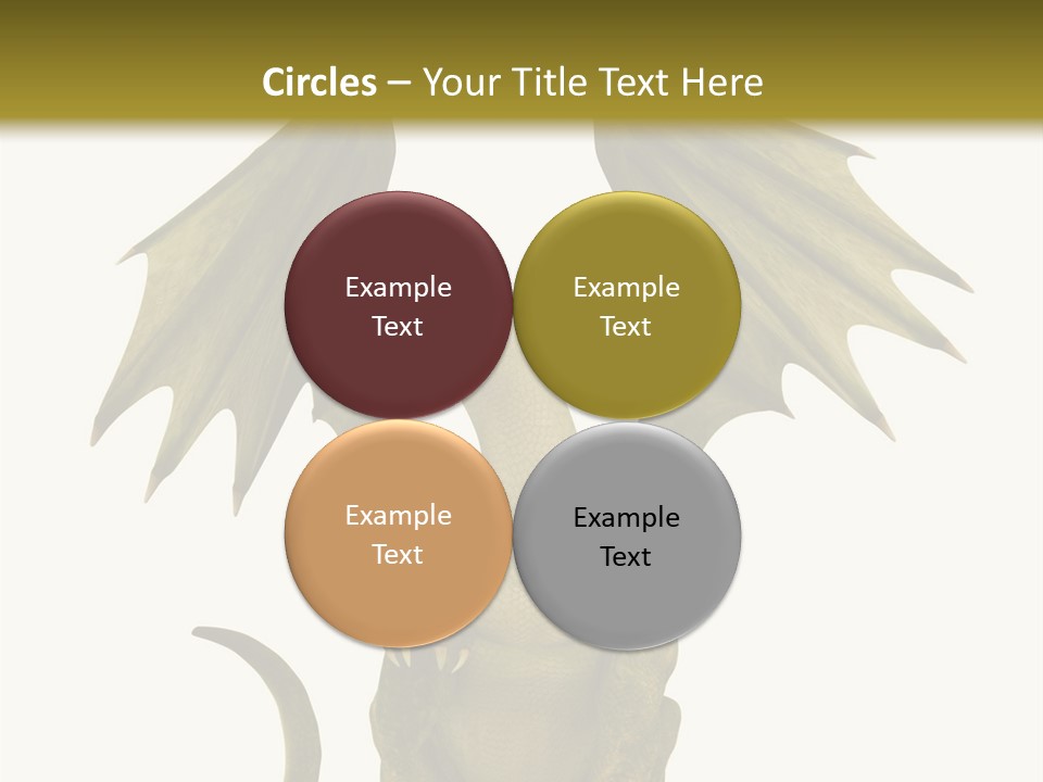 A Green Dragon Sitting On Top Of A White Background PowerPoint Template