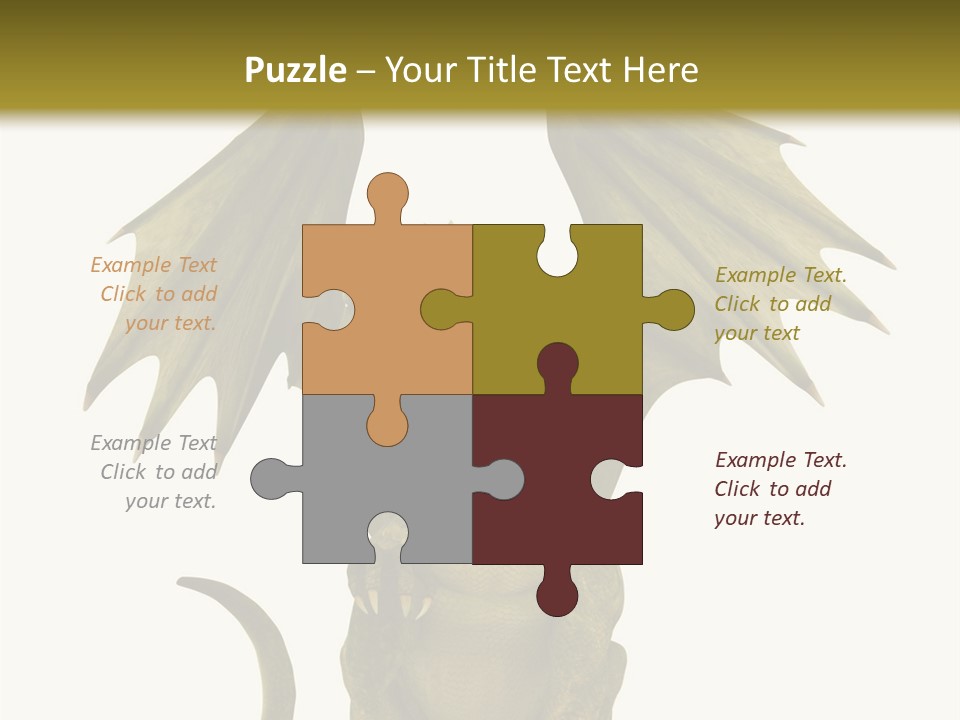 A Green Dragon Sitting On Top Of A White Background PowerPoint Template