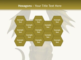 A Green Dragon Sitting On Top Of A White Background PowerPoint Template