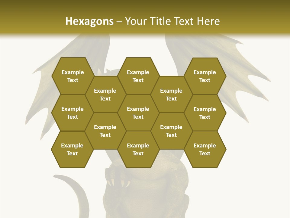 A Green Dragon Sitting On Top Of A White Background PowerPoint Template
