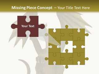 A Green Dragon Sitting On Top Of A White Background PowerPoint Template