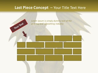 A Green Dragon Sitting On Top Of A White Background PowerPoint Template