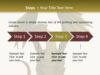 A Green Dragon Sitting On Top Of A White Background PowerPoint Template