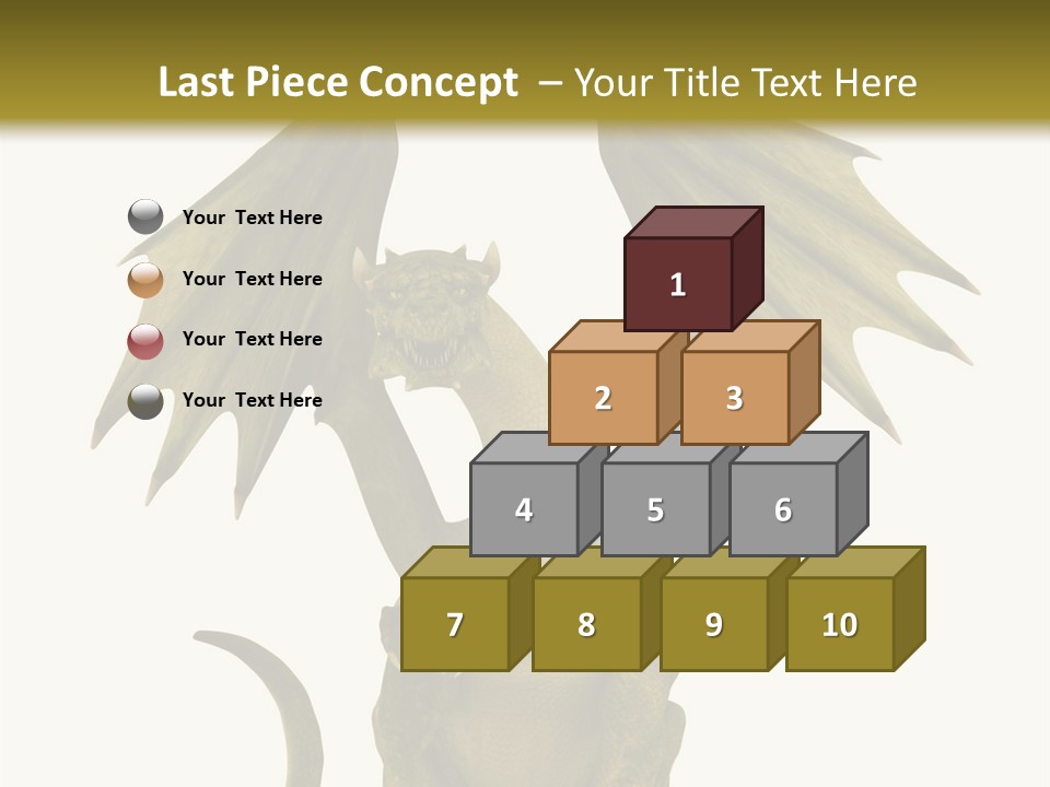 A Green Dragon Sitting On Top Of A White Background PowerPoint Template