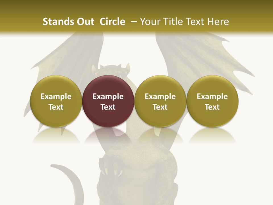 A Green Dragon Sitting On Top Of A White Background PowerPoint Template