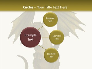 A Green Dragon Sitting On Top Of A White Background PowerPoint Template
